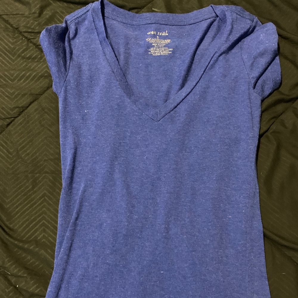 Wet seal blue v neck